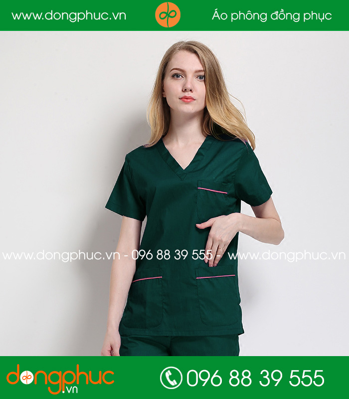 Đồng phục y tá - Bác sĩ màu xanh rêu